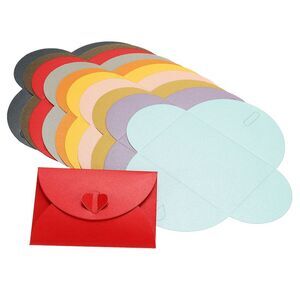 Mini Envelopes 50 Pack Heart Clasp Multicolor